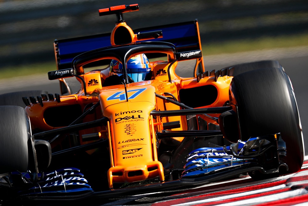 Lando Norris w MCL33 z 2018 roku