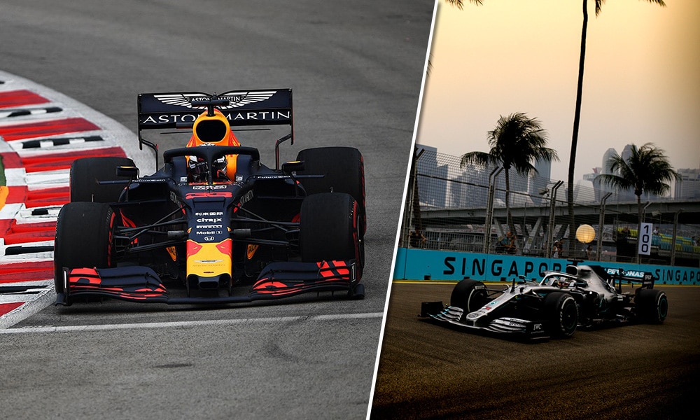Max Verstappen i Lewis Hamilton - GP Singapuru 2019