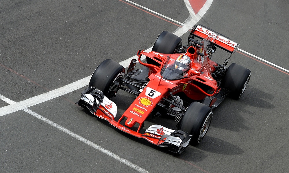 Ferrari 2017 Sebastian Vettel windshield test