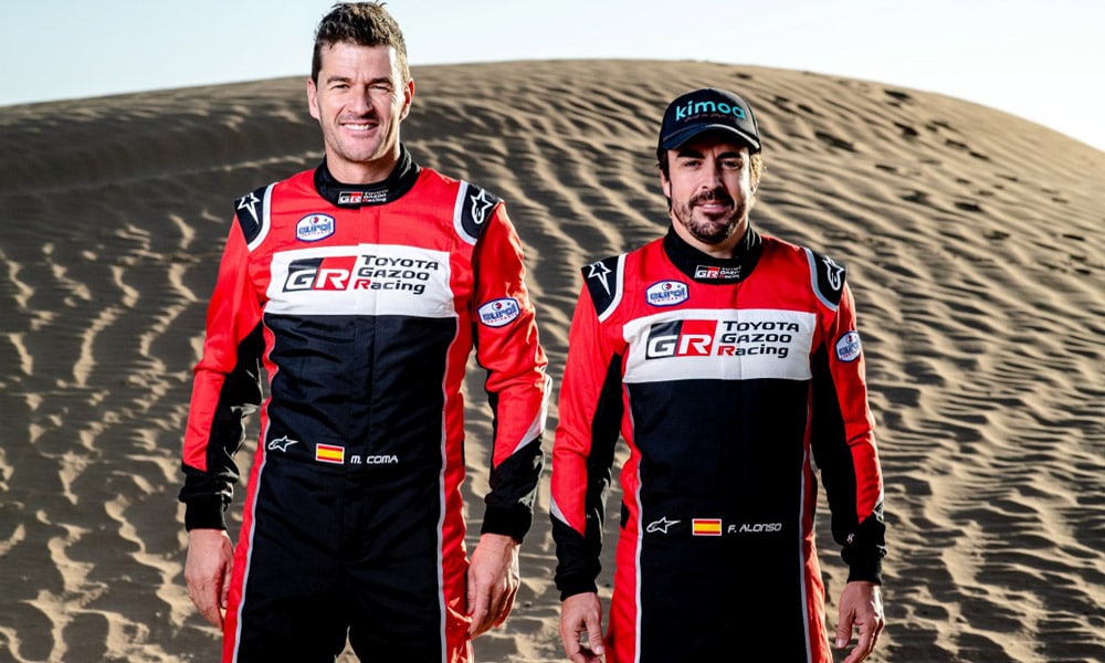 Fernando Alonso i Marc Coma - jedna z załóg Toyoty w Rajdzie Dakar 2020