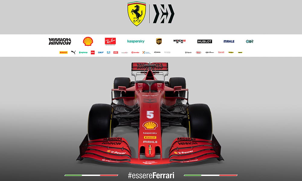 Ferrari SF1000 bolid przód profil