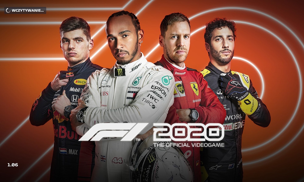 Gra F1 2020 grafika wstępna okładka