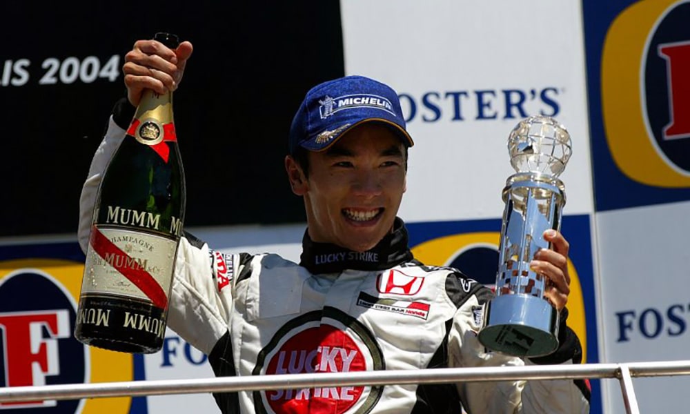 Takuma Sato F1 podium Indianapolis 2004