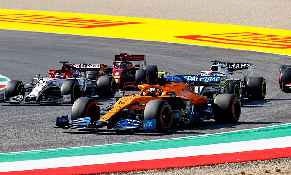 McLaren 2020 GP Toskanii walka na torze