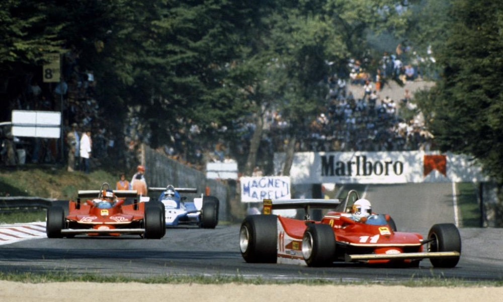 Scheckter prowadzi w wyścigu Monza 1979