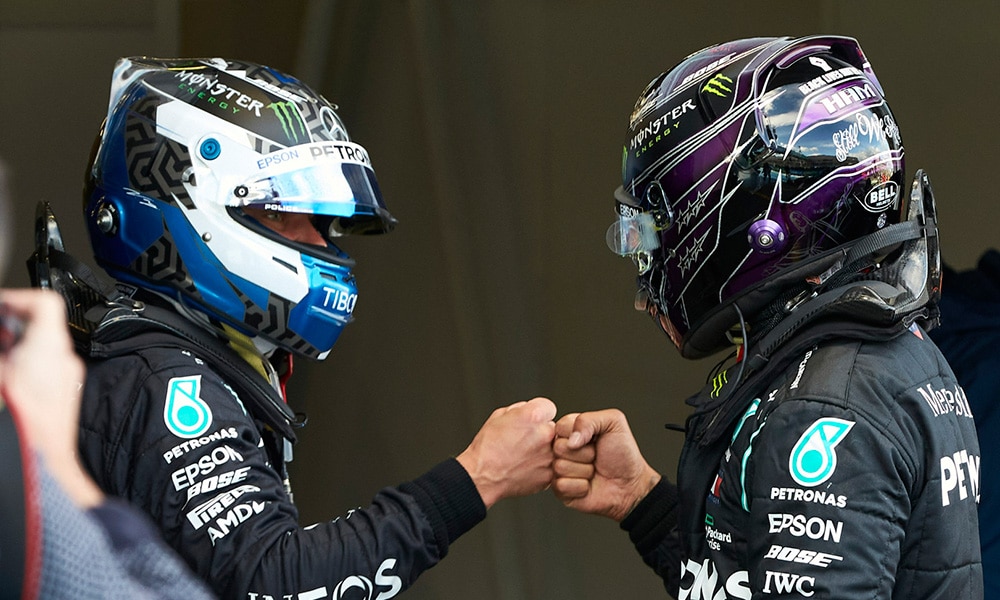 Bottas i Hamilton Mercedes GP Eifel 2020