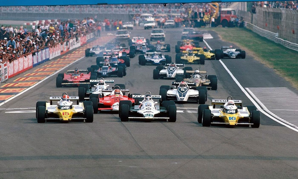 Imola 1980 start wyścigu Twitter Mark Sutton