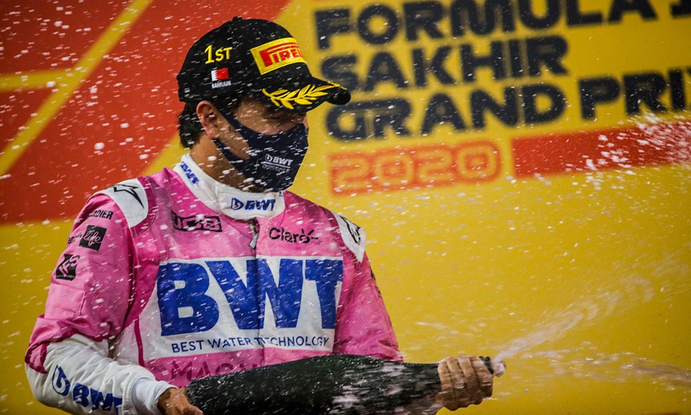 Sergio Perez Racing Point GP Sakhiru 2020 zwycięstwo F1