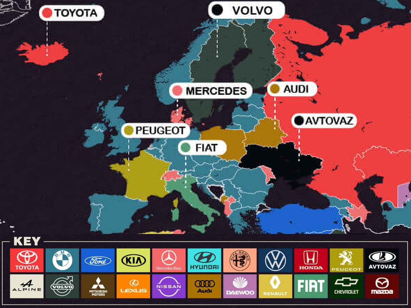 najczęściej poszukiwane samochody europa