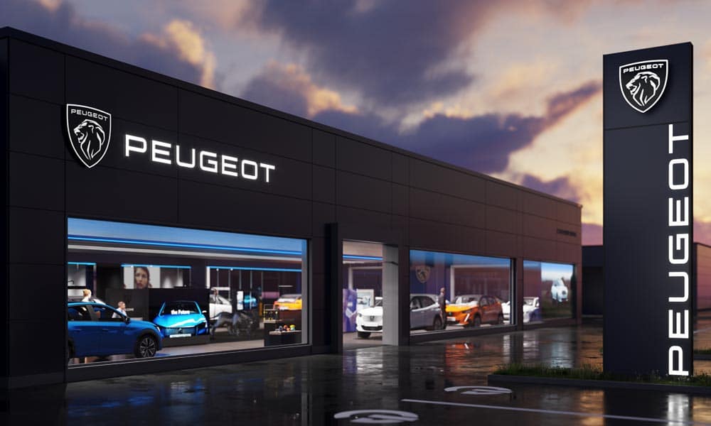nowe logo peugeota salon