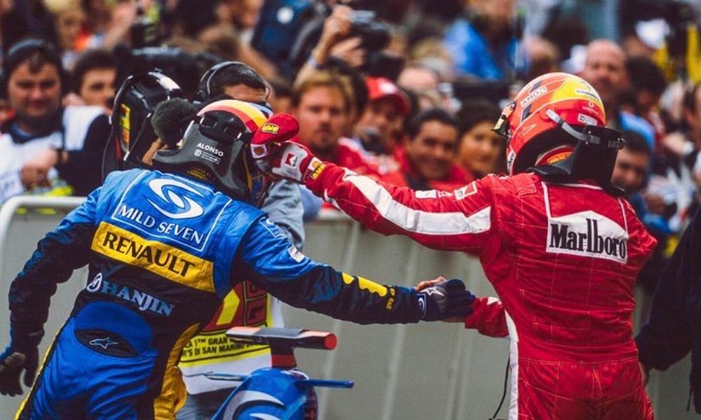 Fernando Alonso i Michael Schumacher - San Marino 2005