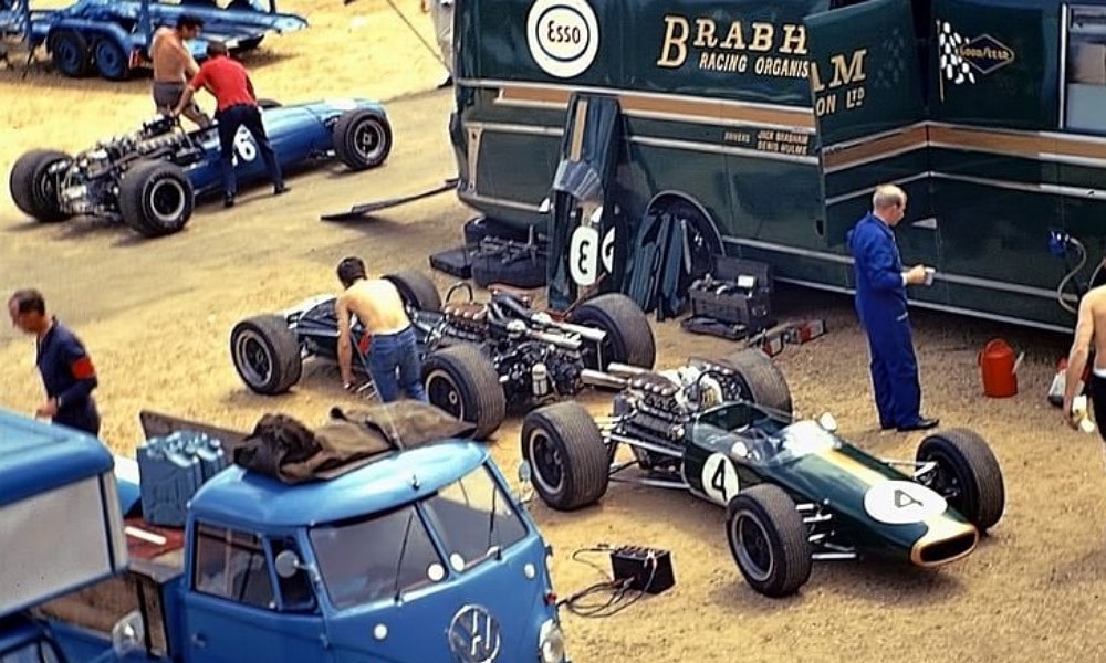 Brabham paddock Le Mans 1967