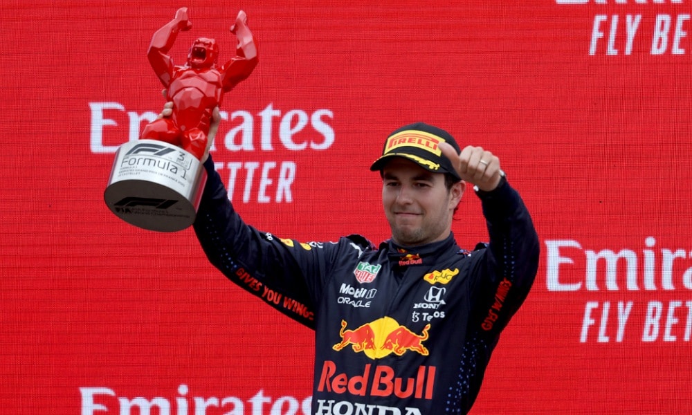 Sergio Perez trofeum za GP Francji