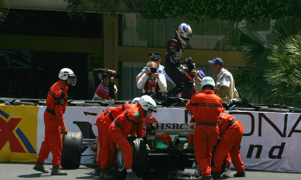 Christian Klein wypadek Monako 2004