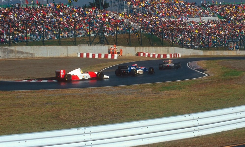 Senna vs Hill vs Irvine GP Japonii 1993