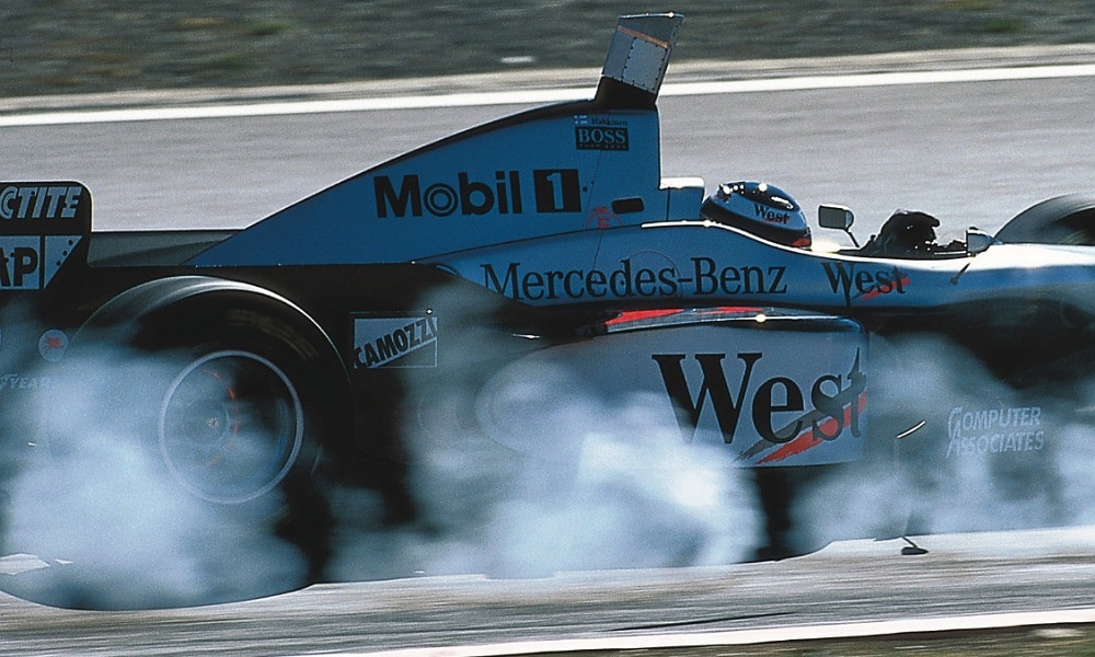 1997 prywatny test trzeciego pedału McLarena torze Silverstone 