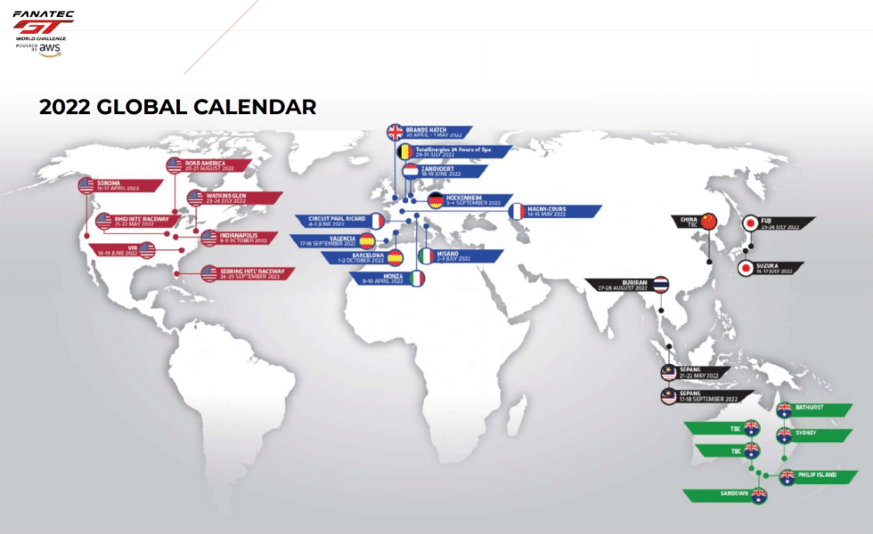 Graficzna wersja kalendarza SRO na sezon 2022