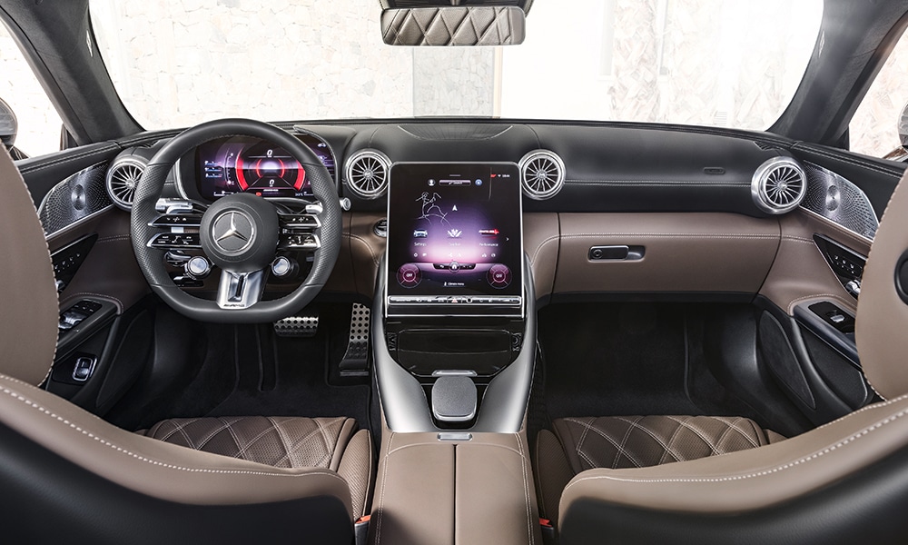 wnętrze nowy mercedes sl