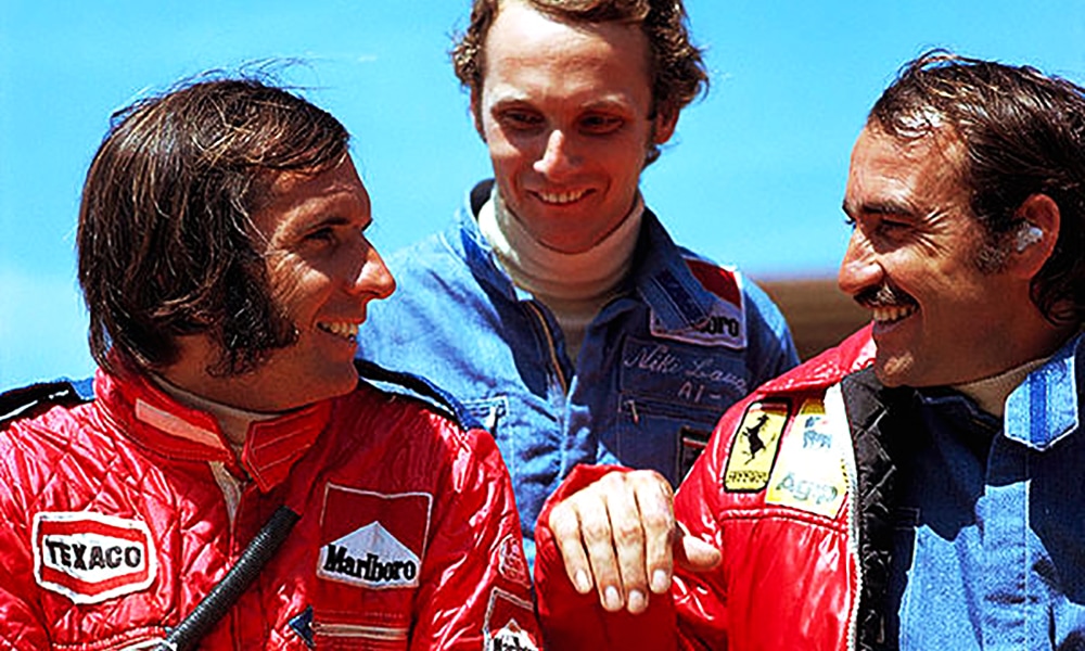 Emerson Fittipaldi i Clay Regazzoni F1 1974 taka sama liczba punktów GP USA 1974