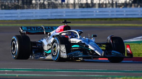 Mercedes W13 Silverstone shakedown sprinty f1 2022
