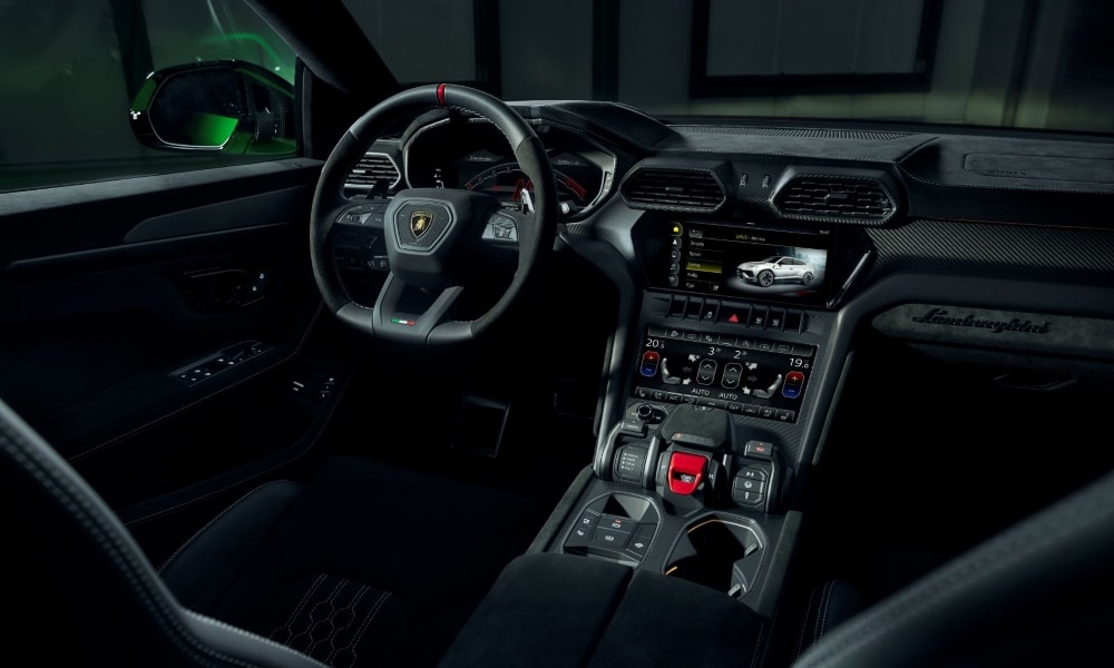 lamborghini urus performante wnętrze