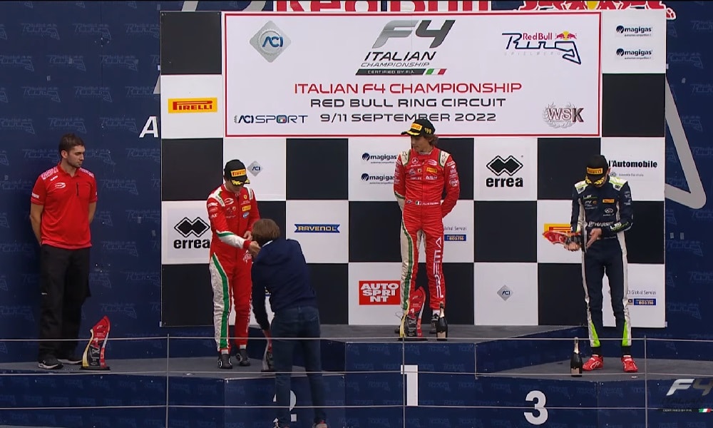 Włoska F4 podium RBR 2 2022