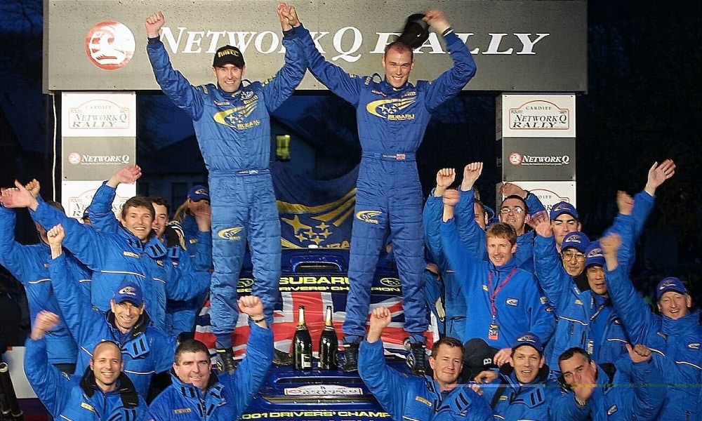 Richard Burns / Robert Reid, Subaru podium, Sezon WRC 2001