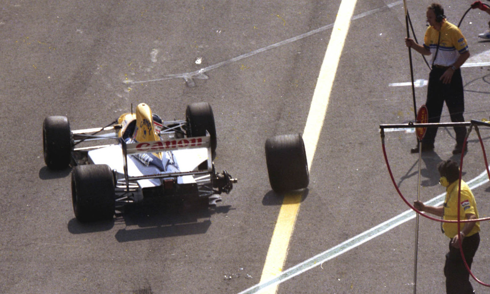 Mansell GP Portugalii 1991 Czarna flaga