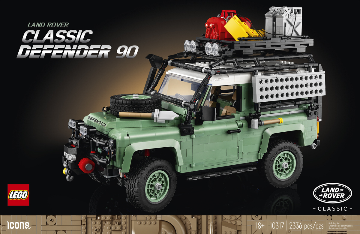 klasyczny land rover defender lego pudełko