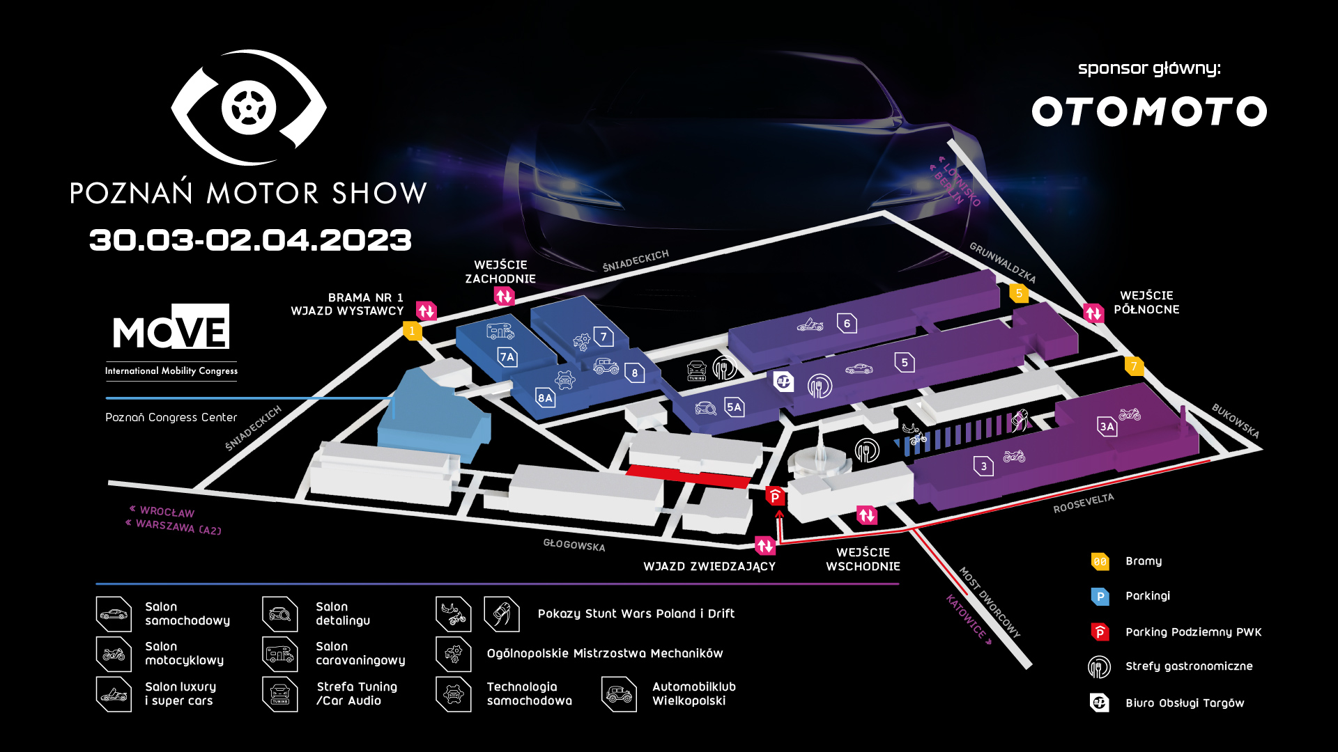 poznań motor show 2023 mapa