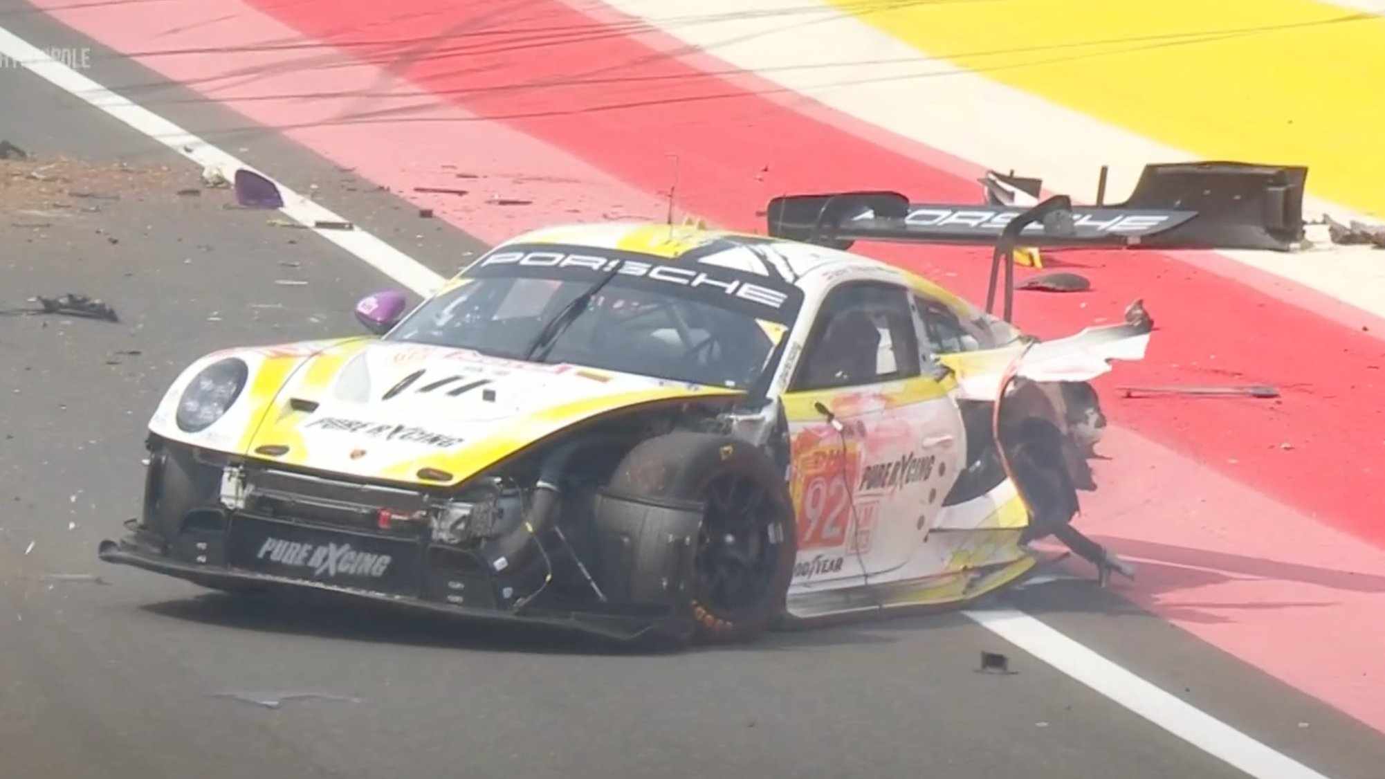 Rozbite Porsche #92 6H of Spa 2024