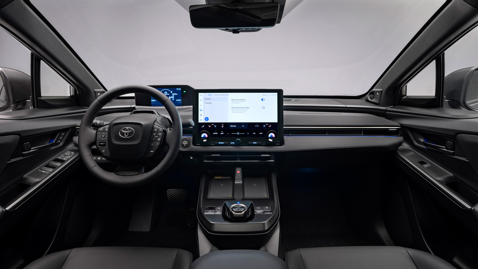 nowa toyota bz4x wnętrze