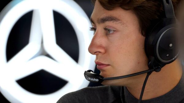 George Russell Max Verstappen Mercedes F1