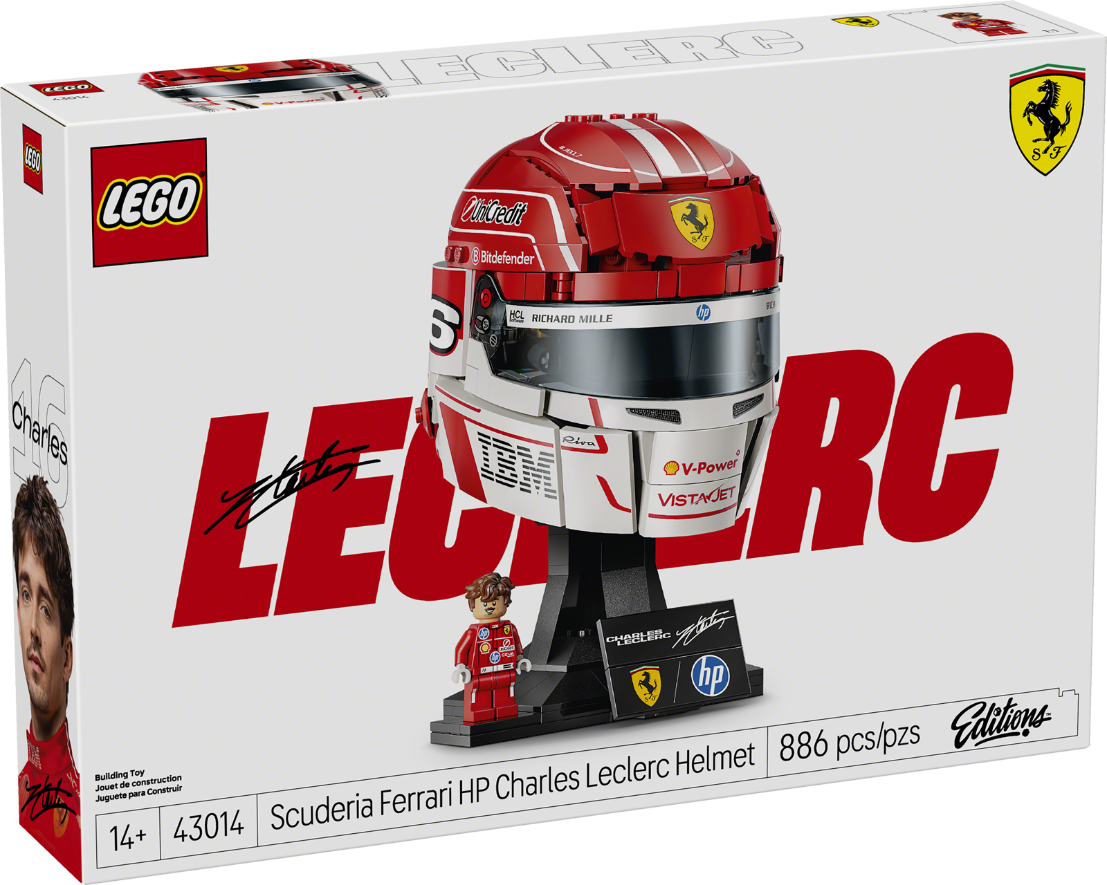 zestaw lego charles leclerc kask